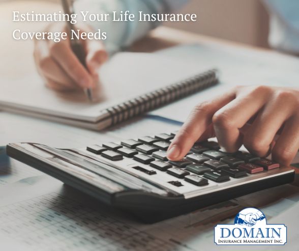 A man calculating a life insurance estimate.